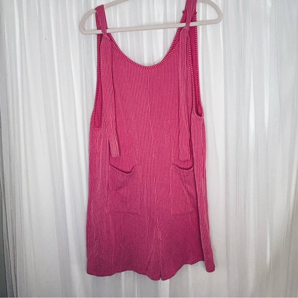 Lovely Melody Pink Tie Front Sleeveless Tank Top - Picture 3 of 4